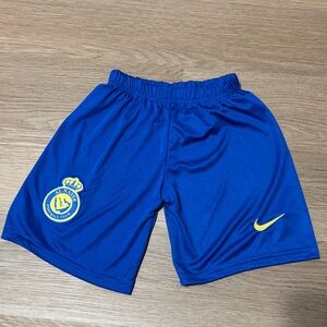 KIDS ALNASSER BLUE FOOTBALL SHORTS